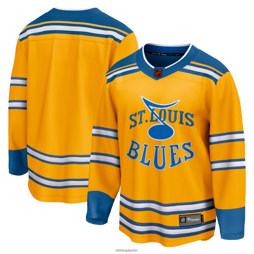 Männer NHL st. Gelbes Special Edition 2.0 Breakaway Blanko-Trikot der Louis Blues Fanatics Kleidung BF680T404