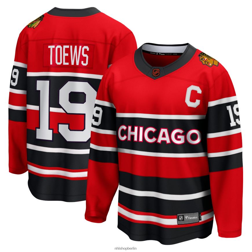 Männer NHL Chicago Blackhawks Jonathan Toews Fanatics Branded Red Special Edition 2.0 Breakaway-Spielertrikot Kleidung BF680T581