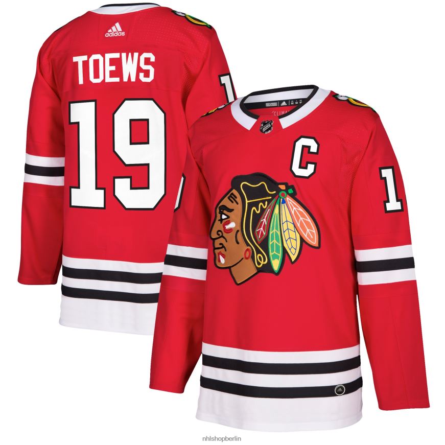 Männer NHL Chicago Blackhawks Jonathan Toews adidas rotes authentisches Spielertrikot Kleidung BF680T1482