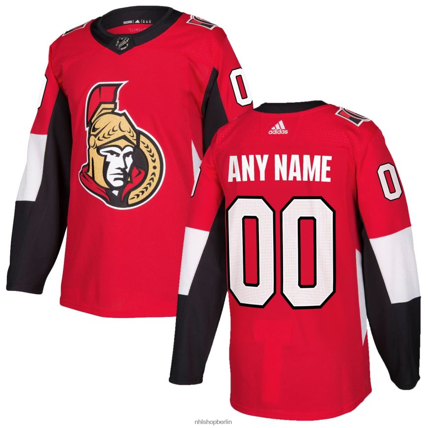Männer NHL Ottawa Senators adidas rotes authentisches individuelles Trikot Kleidung BF680T2057
